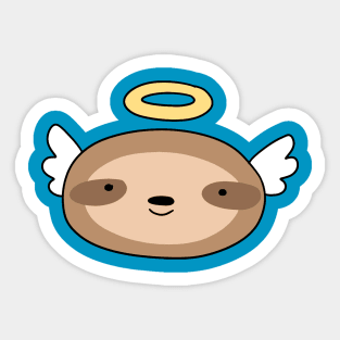 Sloth Angel Face Sticker